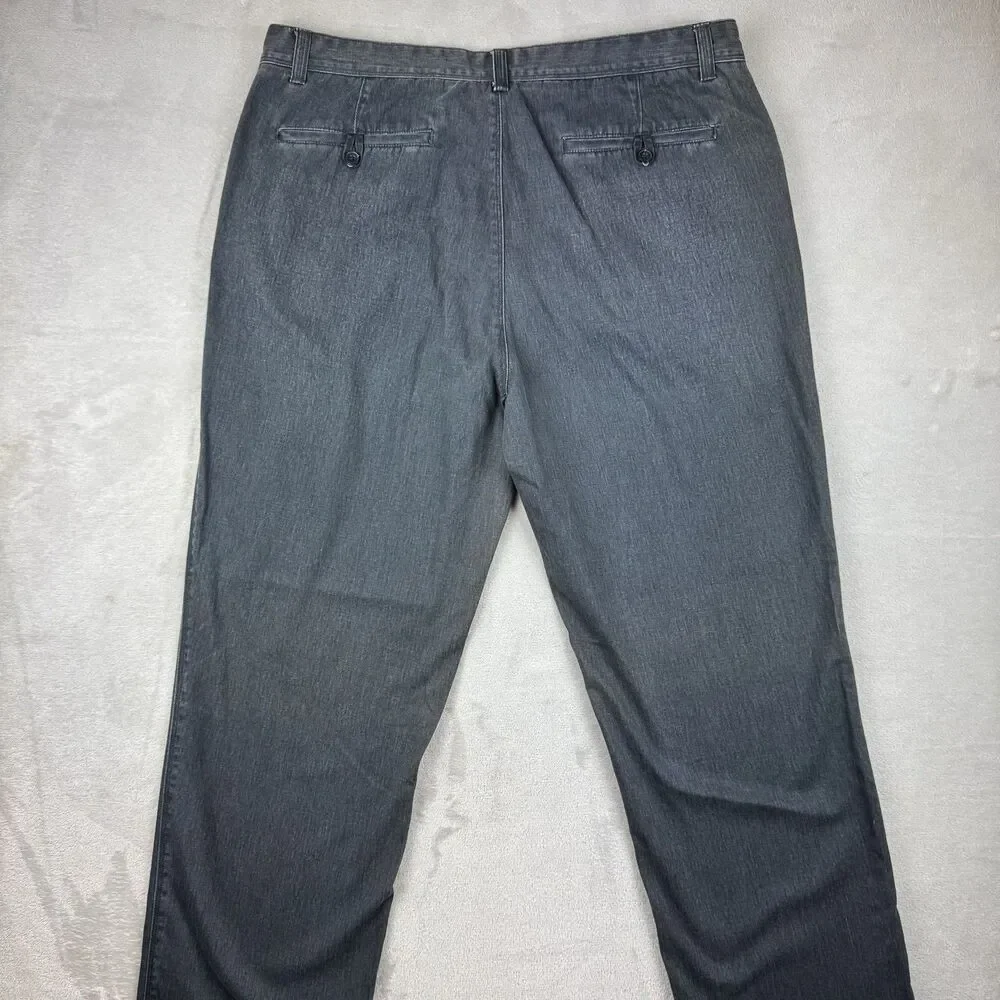 Calvin Klein Chino Pants Men's 38x30 Gray Flat Front Straight Leg Cotton